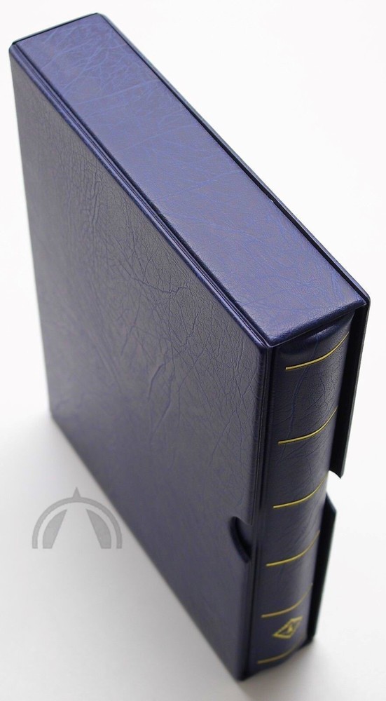 VARIO F Blue 3 Ring Binder & Slipcase for Stamp Currency and Other Collecting