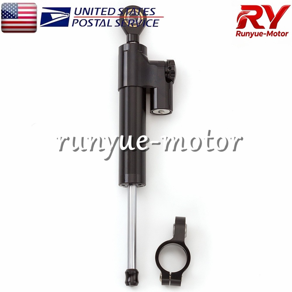 255mm Adjustable Motorcycle Steering Damper Stabilizer Linear Control Universal