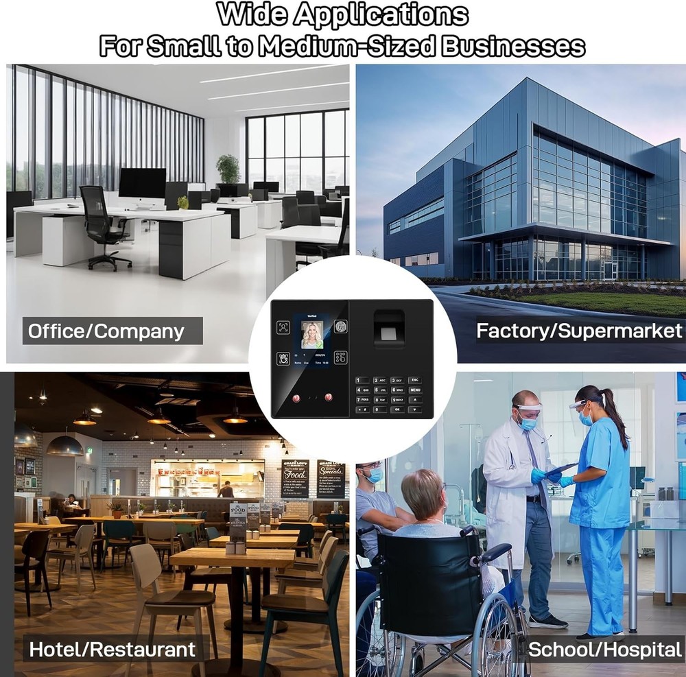 High Efficiency Biometric Attendance Clock - Face & Fingerprint Recognition