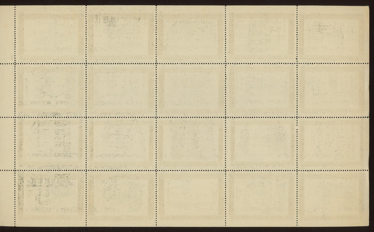 1939 The Sacramento Golden Empire Centennial Roarin Camp Poster Stamp Block 20