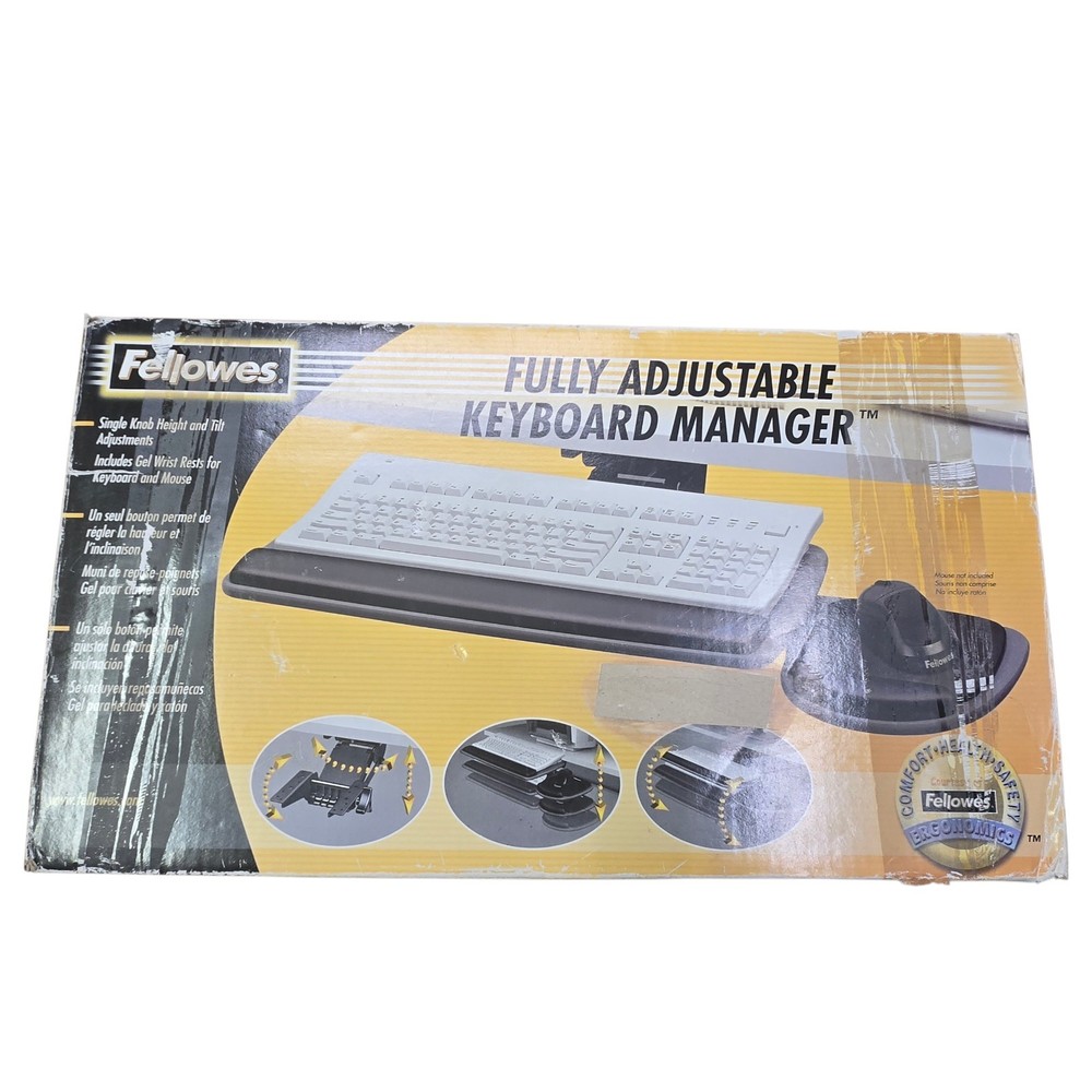 Fellowes, Fully Adjustable Keyboard Manger # 93841 NEW Open Box