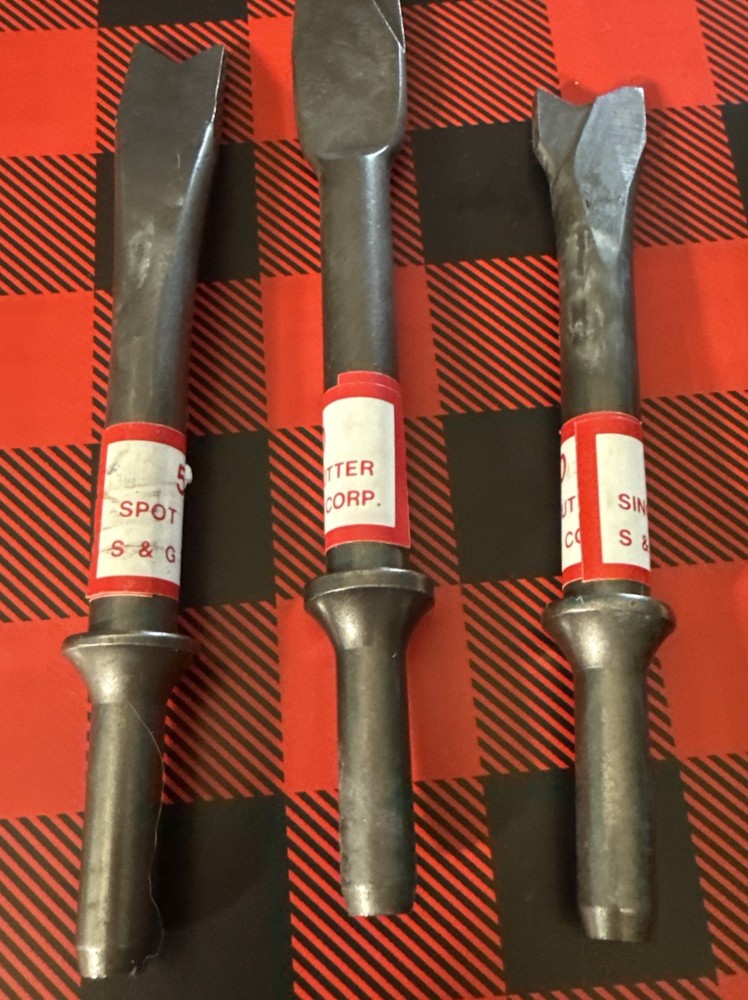 S&G TOOL AID 6pc PNEUMATIC AIR CHISEL PUNCH AUTO BODY WORK SET WELD BREAK “RUST”
