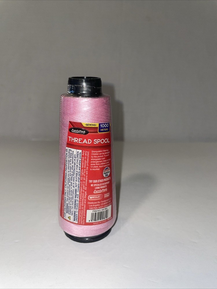 Pink 1000 Meters Thread Spool Polyester New