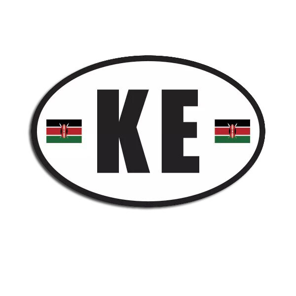 Kenya Oval Sticker Decal
