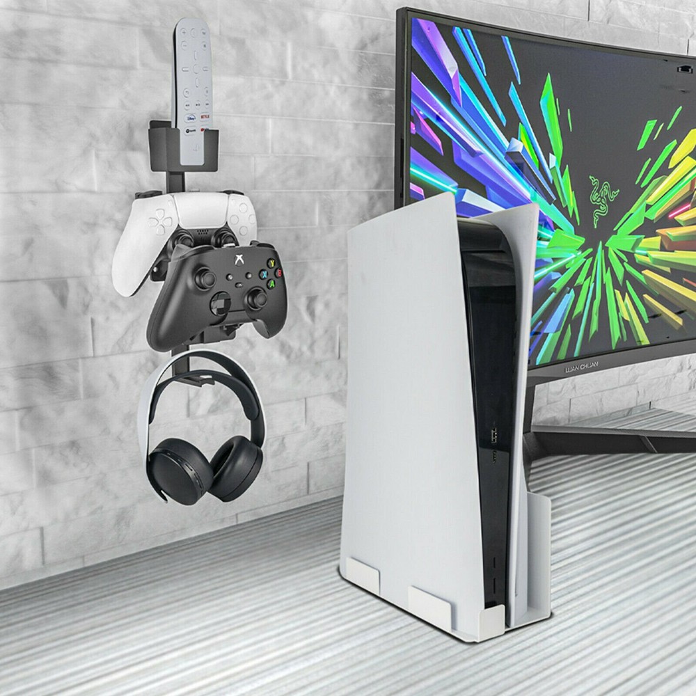 For PS5/PS4/XBox/Nintendo Switch Controller&Headphone Wall Mount Holder CBY