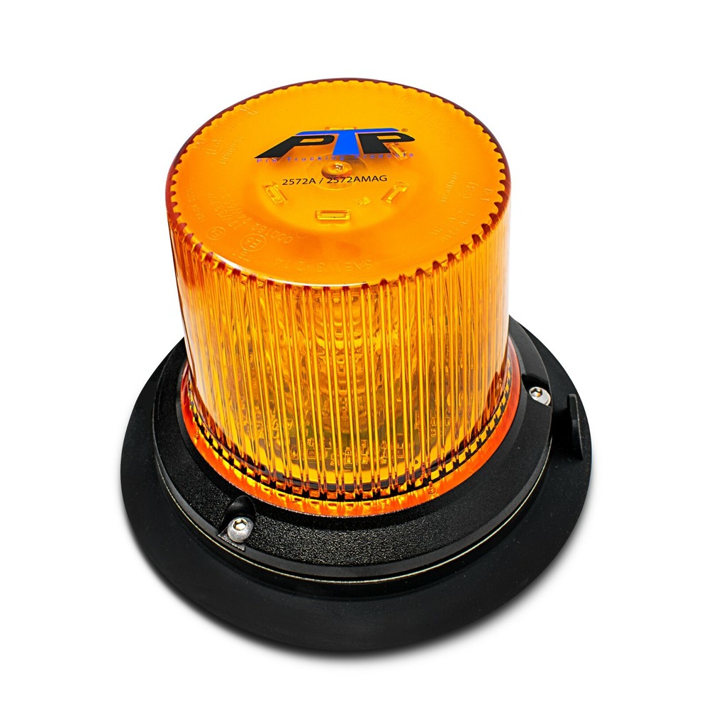 ProLED Magnet Mount Amber LED Light Beacon With 12 Flash Patterns, 10-30 Volt DC