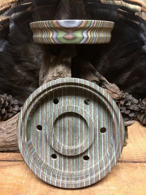 1 - EASY GRIP Profiled Green Camo Turkey Call Pot No Tools Needed