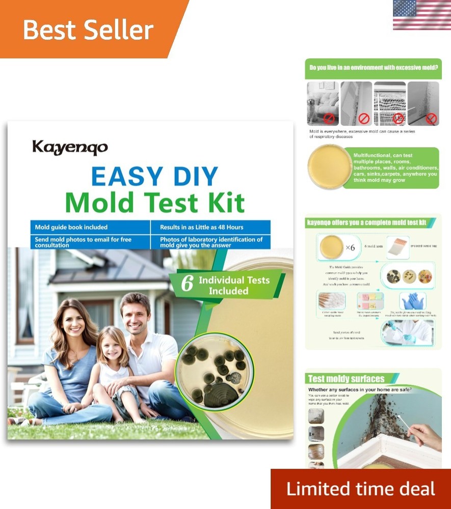 Comprehensive Mold  Kit for Home - 6 Tests, Removal Guide & Accessories