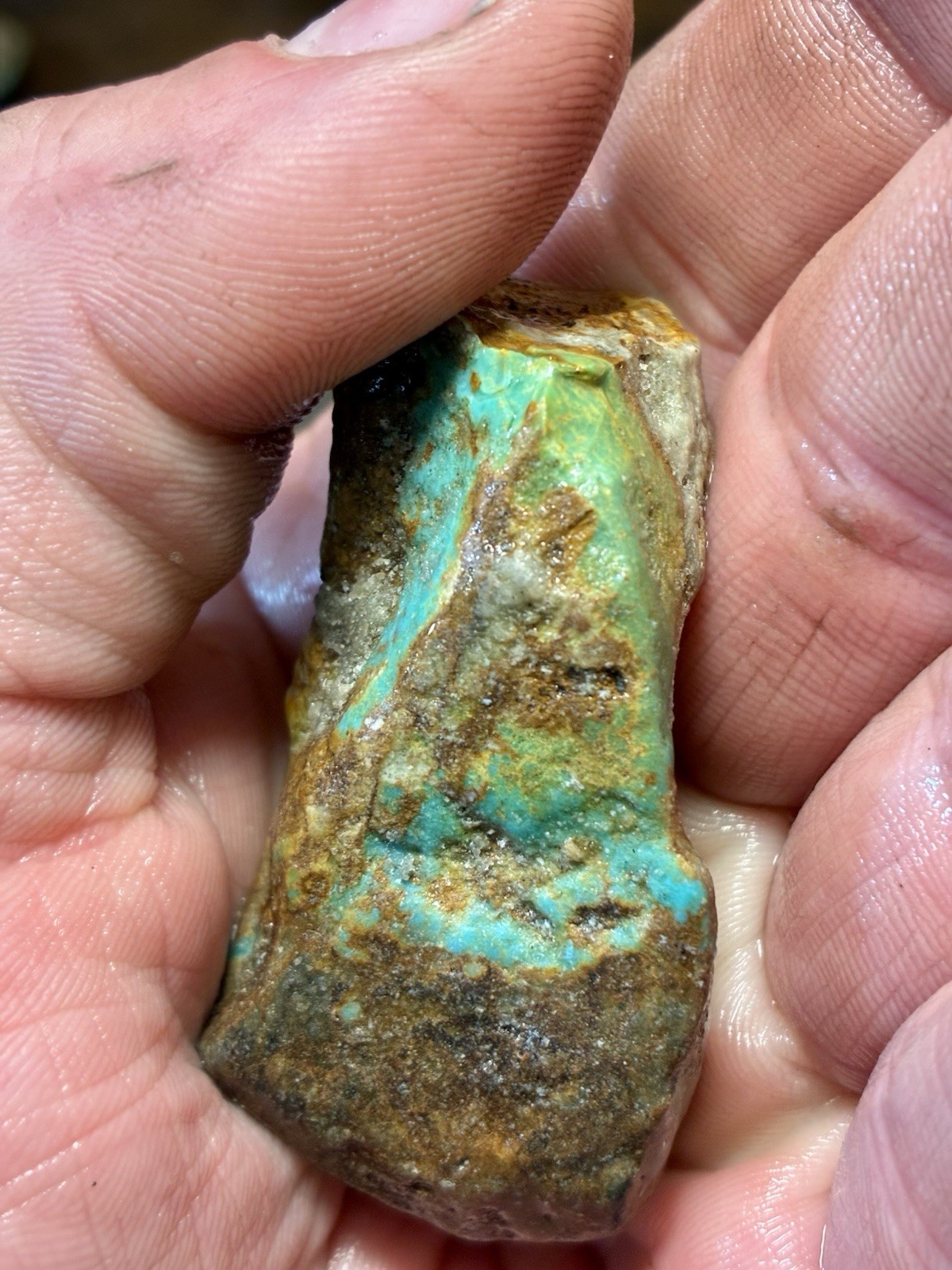 Turquoise Mountain - Kingman Blue Turquoise in Classic Red Matrix. 1 Lb.