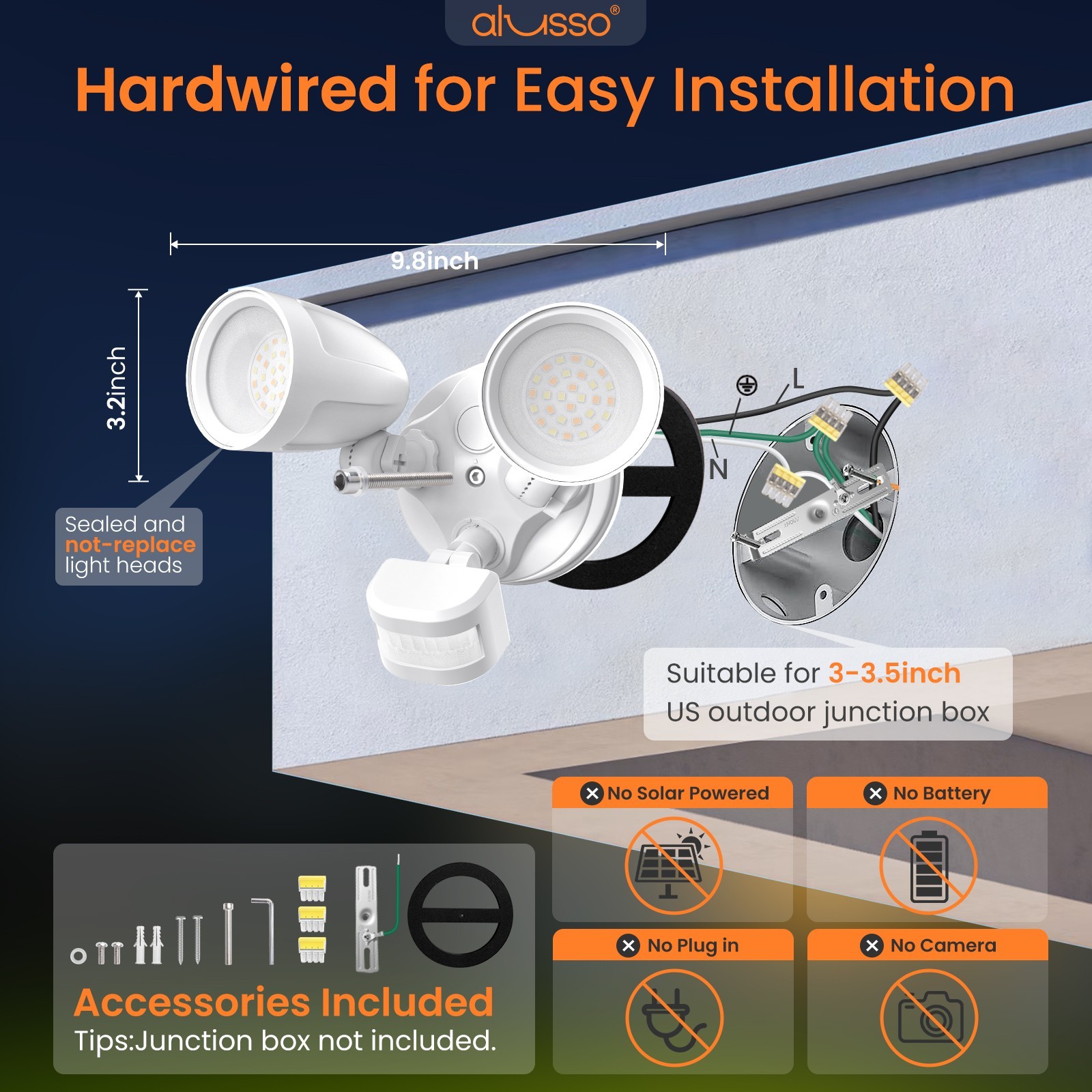 3600lm Aluminum LED Floodlight D2D/PIR Motion Sensor Outdoor Security Lamp 30W