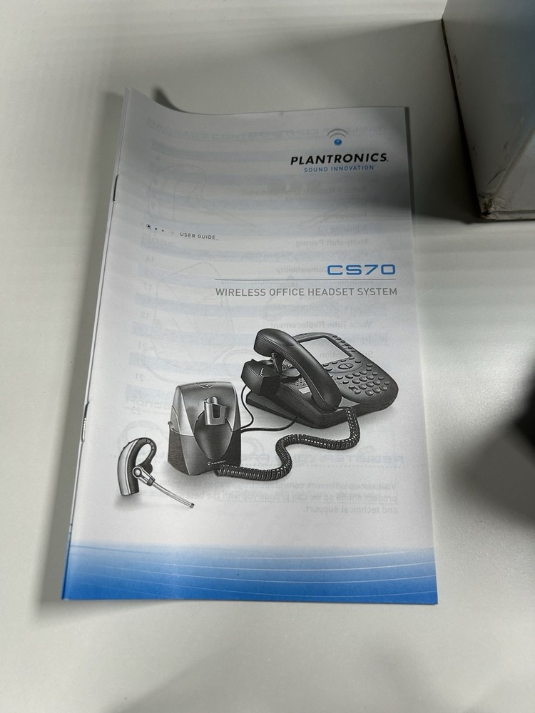 Plantronics CS70 Wireless Office Headset System NWB - Small Crack On Bottom