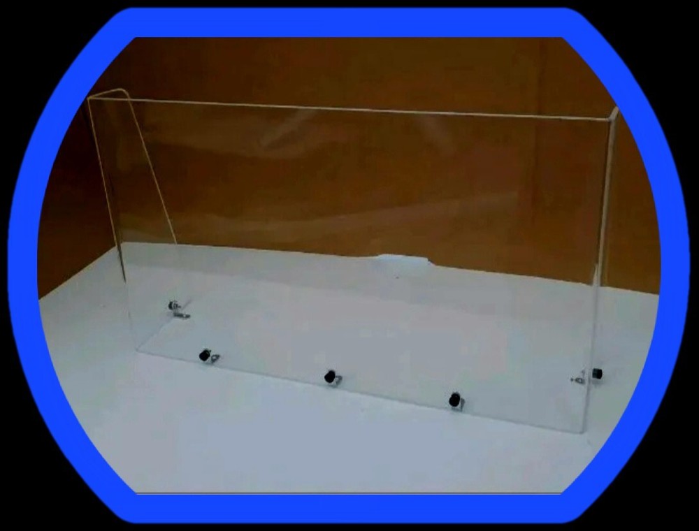 Universal boat windshield 22",  1/4" premium plexiglass, center console
