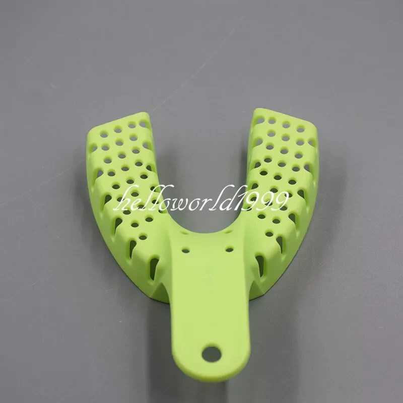 10 Pcs Dental Plastic Disposable Supply Impression Trays Perforated Autoclavable