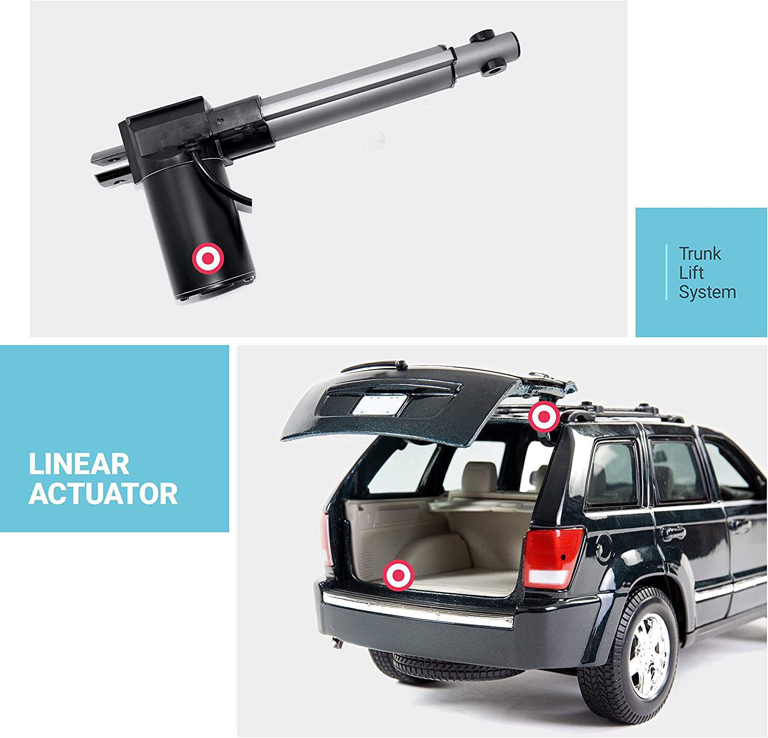 6000N 1320lbs 12V Heavy Duty Linear Actuator 2" - 40inch 1000MM Stroke Electric