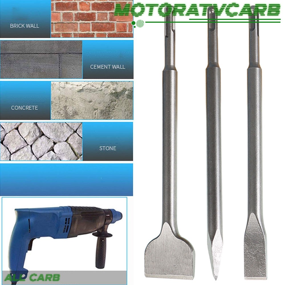 ALL-CARB 6 Piece SDS plus Chisel Set Concrete Drill Bit Set Rotary Hammer Bits