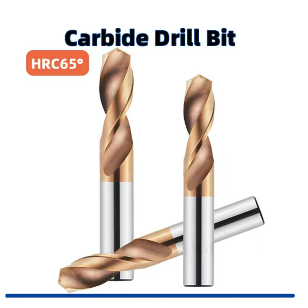 HRC65 TiCN Coated Solid Carbide Drill Bit 1.0mm-4.0mm 2-Flute CNC Tool