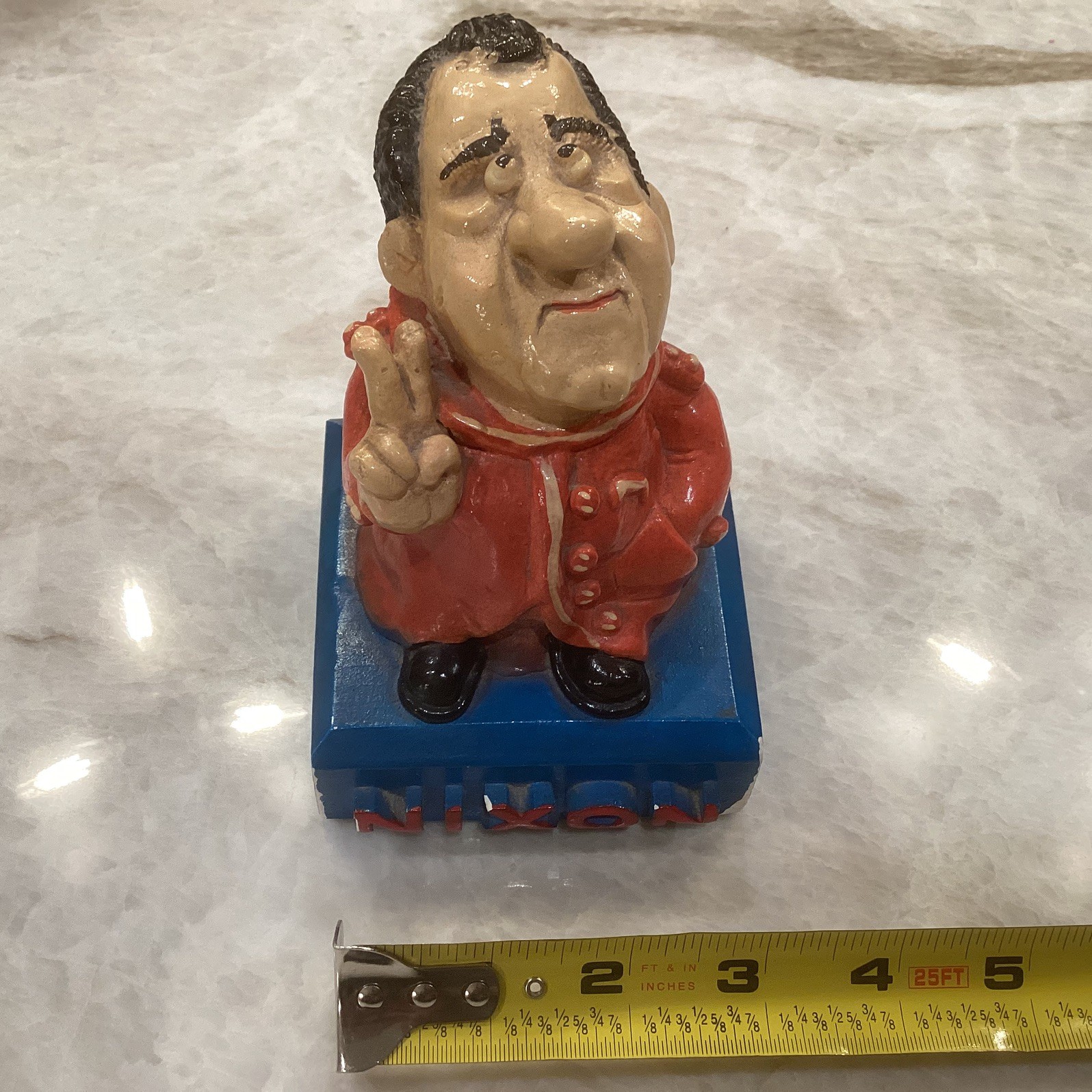 Vintage 70's Resin Richard Nixon Political Art Figure