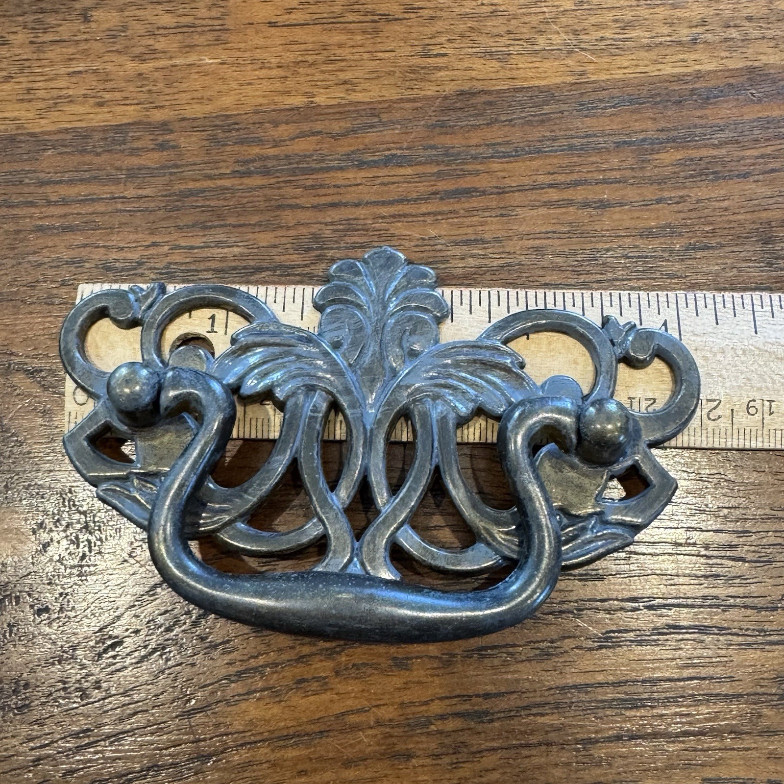 Vintage Brass Open Scroll Ornate Bail Drawer Pull Handle Lot 8 Victorian Style