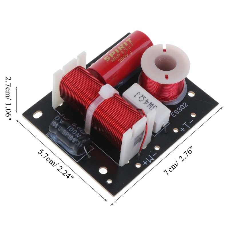 2-Way Speaker Divider, 400W Long Durability Crossover Filter, Frequency Divider
