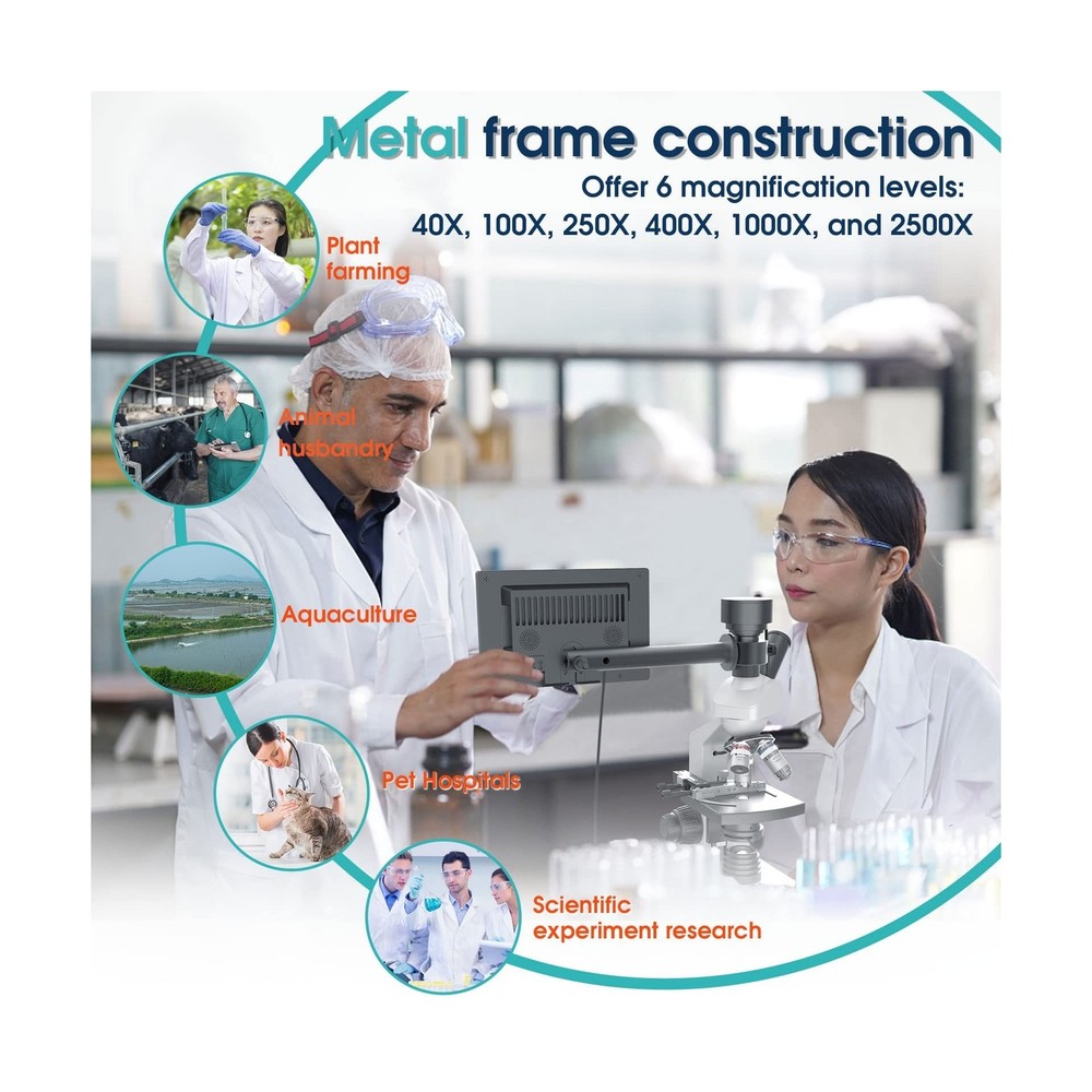 Lab Compound Monocular Microscopes with Constant Temperature,Dual-View Micros...