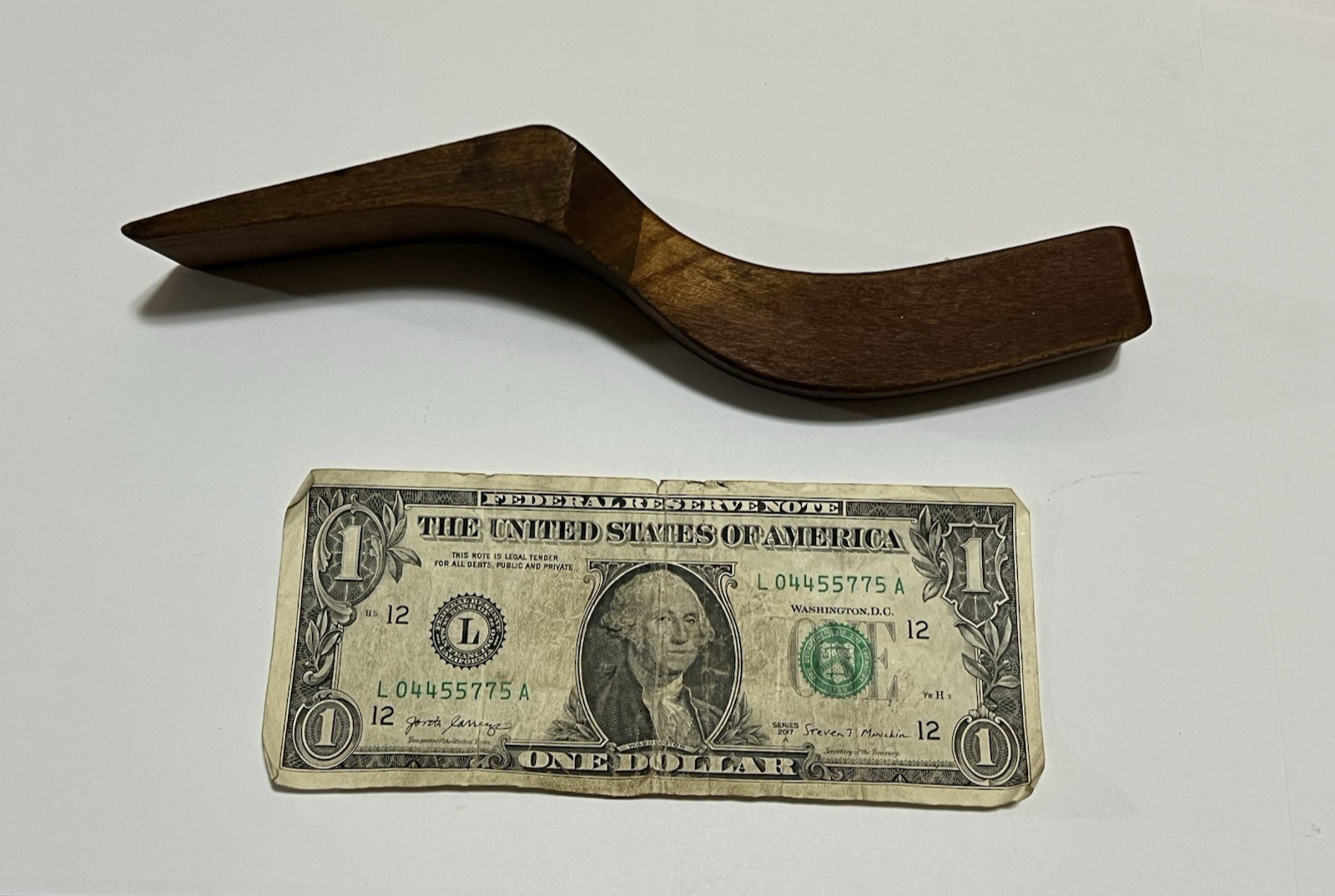 Vintage Wood Handle Lead Solder Paddle 8" Long x 1-3/4" Wide Flat Hardwood NICE