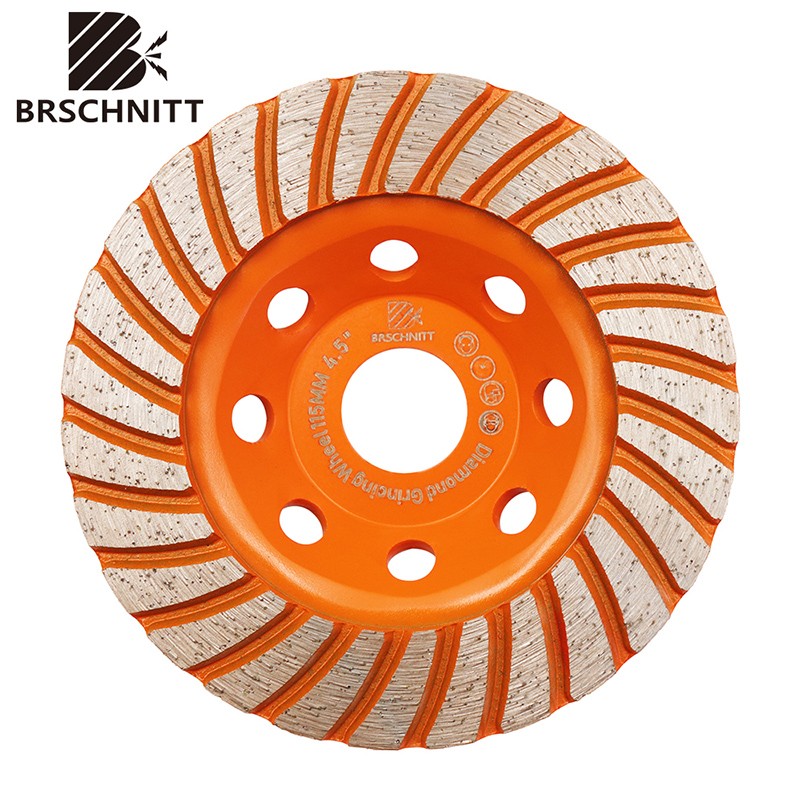 4.5'' Diamond Grinding Cup Wheel Turbo Row Polishing Disc for Concrete Masonry