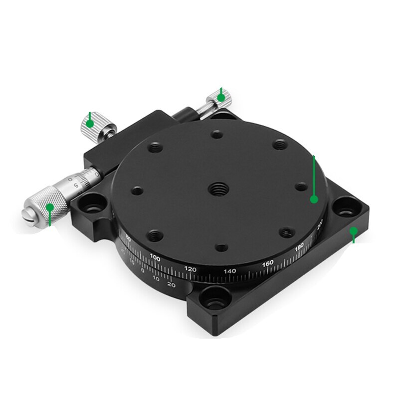 R Axis Rotary Sliding Table Manual Adjust Displacement Platform 360 º Angle Dial