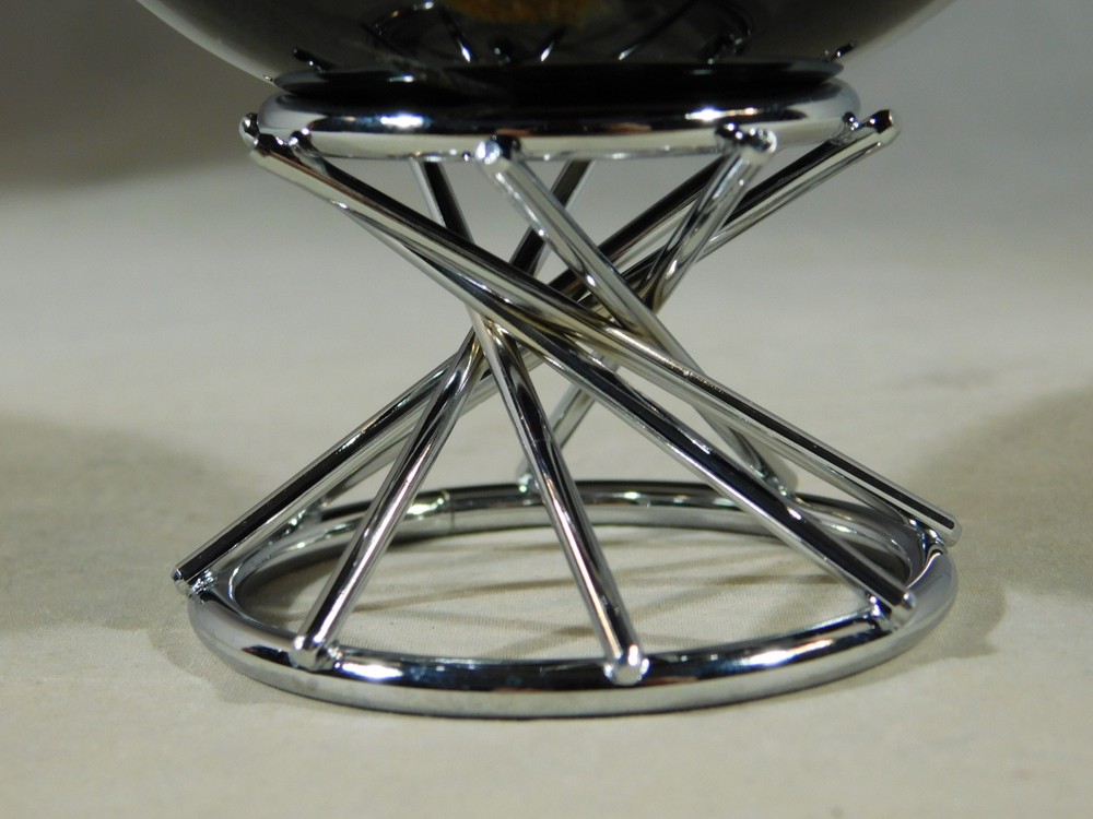 Sphere Display Stand Chrome with SWIRL Design