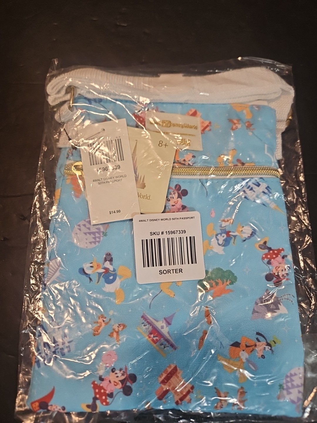 Walt Disney World 50th Crossbody Bag, NEW