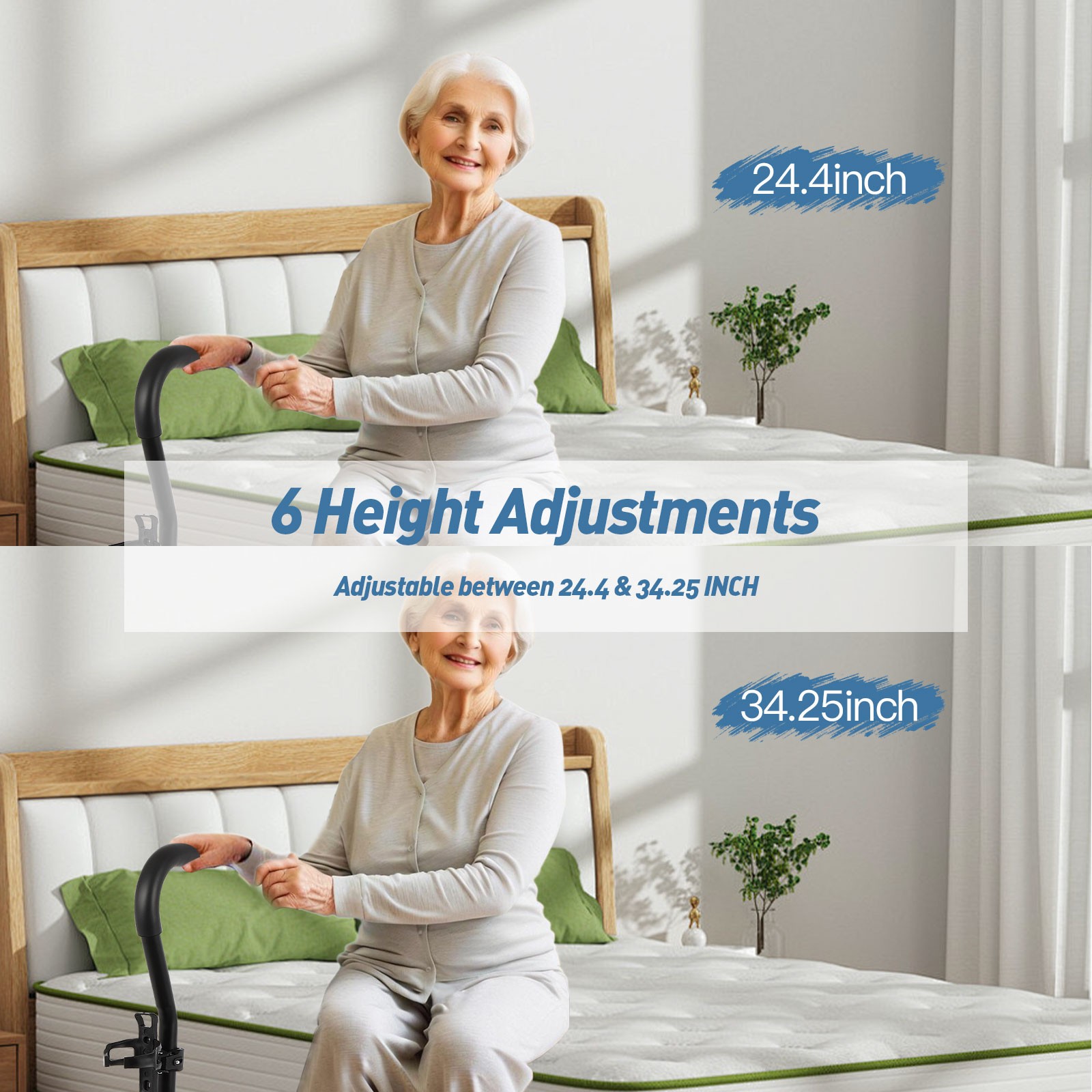 Couch Stand Assist with Cup Holder, 6 Adjustable Heights Chair Lift for Seniors