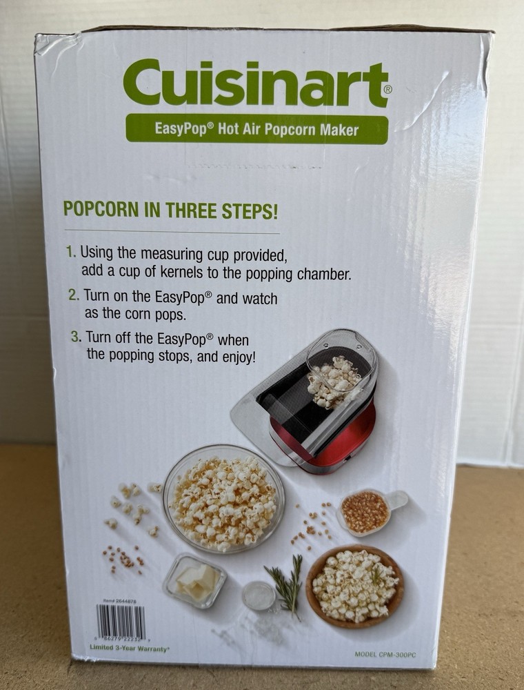 Cuisinart Easypop Hot Air Popcorn Make CPM-300PC