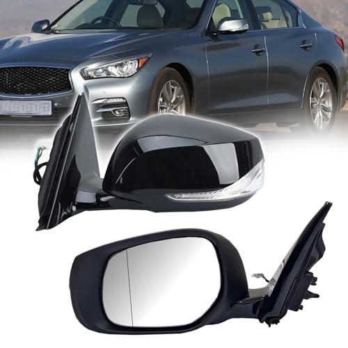 Driver Side Mirror Assembly Compatible with 2014-2021 7Pins-Driver Left Side