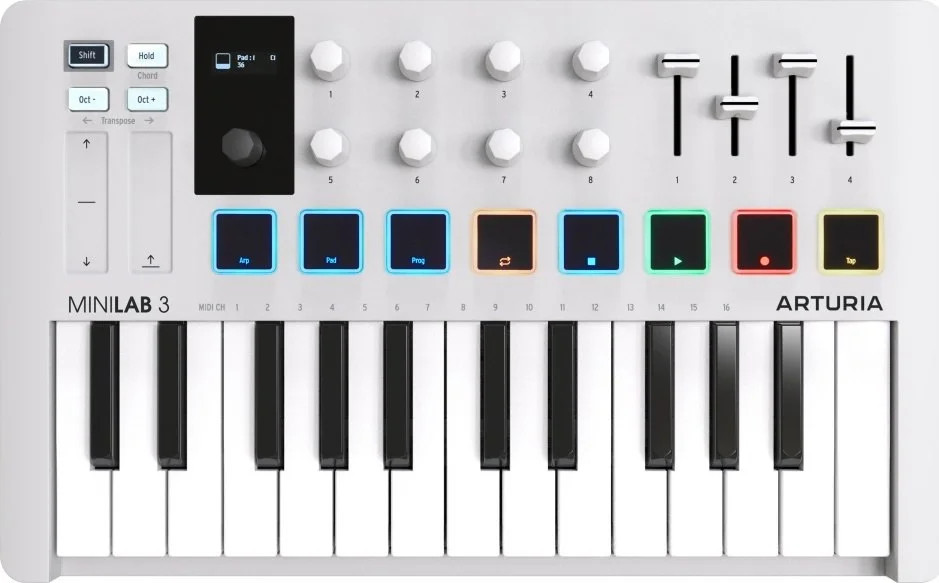 Arturia Minilab 3 25-key Usb Midi Controller - White