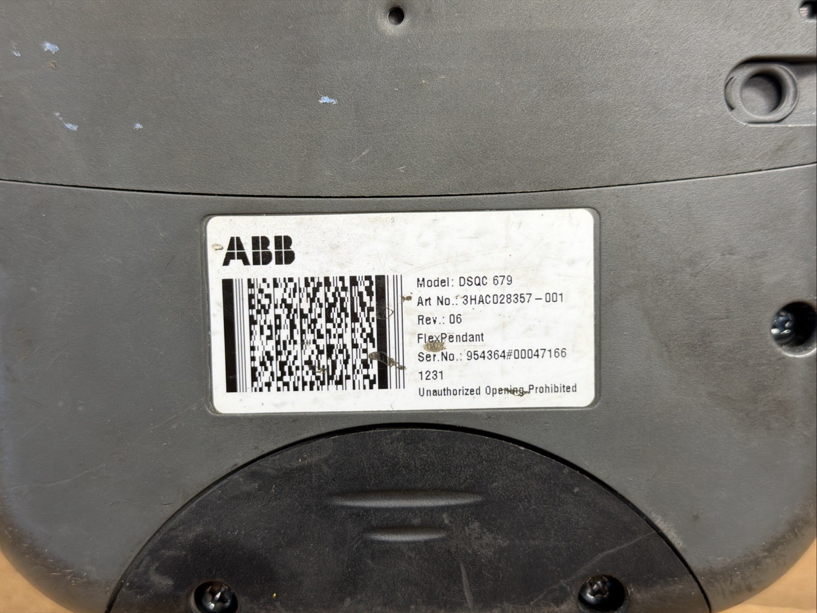 ABB 3HAC028357-001 DSQC679 Teach Pendant WARRANTY FAST SAME DAY SHIPPING