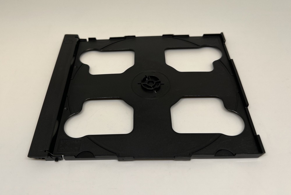 400 NEW DOUBLE 2CD POLY FLIPPER TRAY, BLACK, PP-MS-FT-B