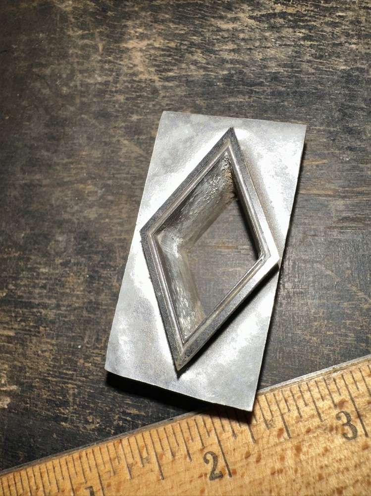 Print Block “ Diamond Frame “ Room For Type, Brass & Lead.