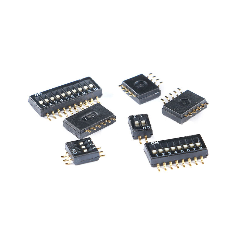Black DIP DIL Switch PCB Patch SMD Toggle Switch 1.27mm 2 3 4 5 6 7 8 to 10 Way