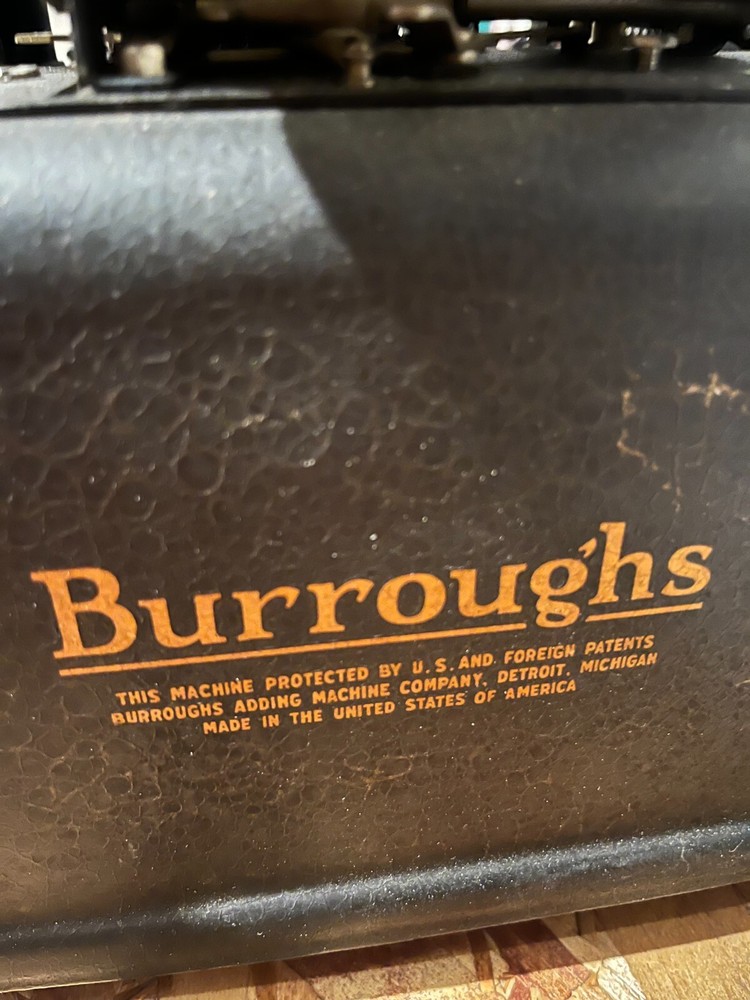 Vintage Burroughs Electric Adding Machine Early 1900's Runs Good Condition 30lbs