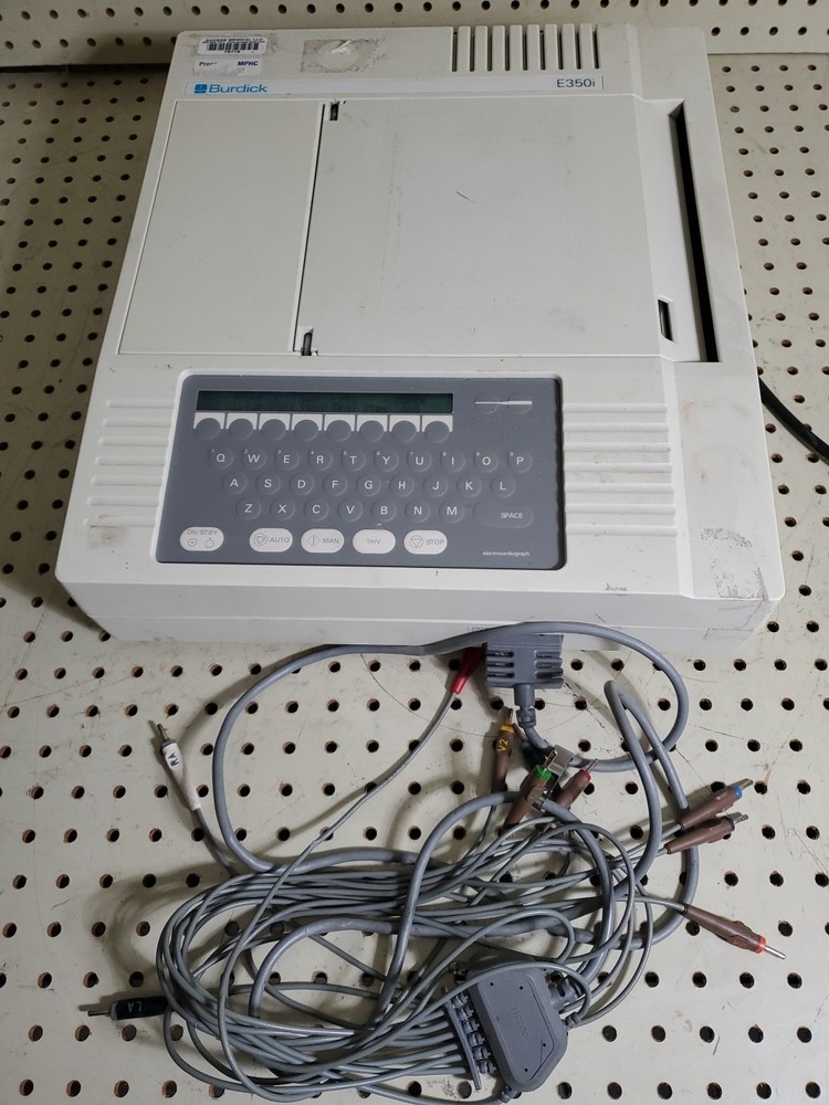 Burdick E350i Interperative Electrocardiograph ECK EKG Machine With Leads 007514