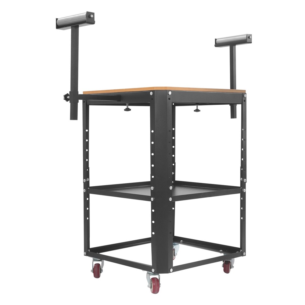Rolling Planer Stand, Height Adjustable Planer Table W/ Wheels&extension Rollers