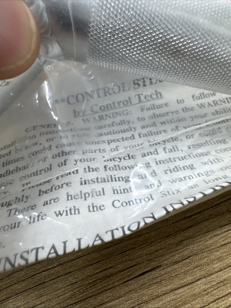 ControlTech Control Stix Team Issue Bar Ends NOS Vintage MTB USA Silver