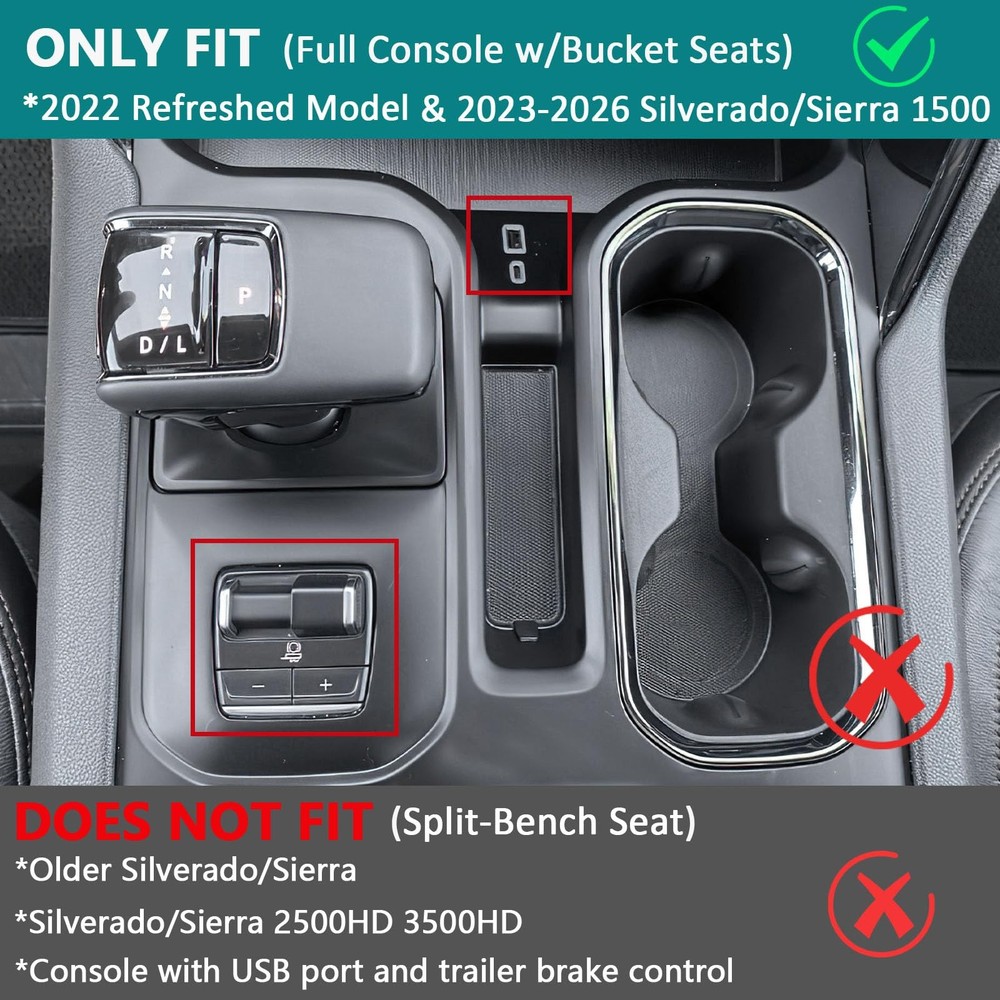 TOPINSTALL Hidden Storage Box Compatible with 2023-2026 Console