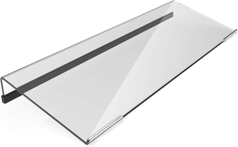 Stylish Ergonomic Computer Keyboard Stand - Clear Acrylic for Modern Workspaces