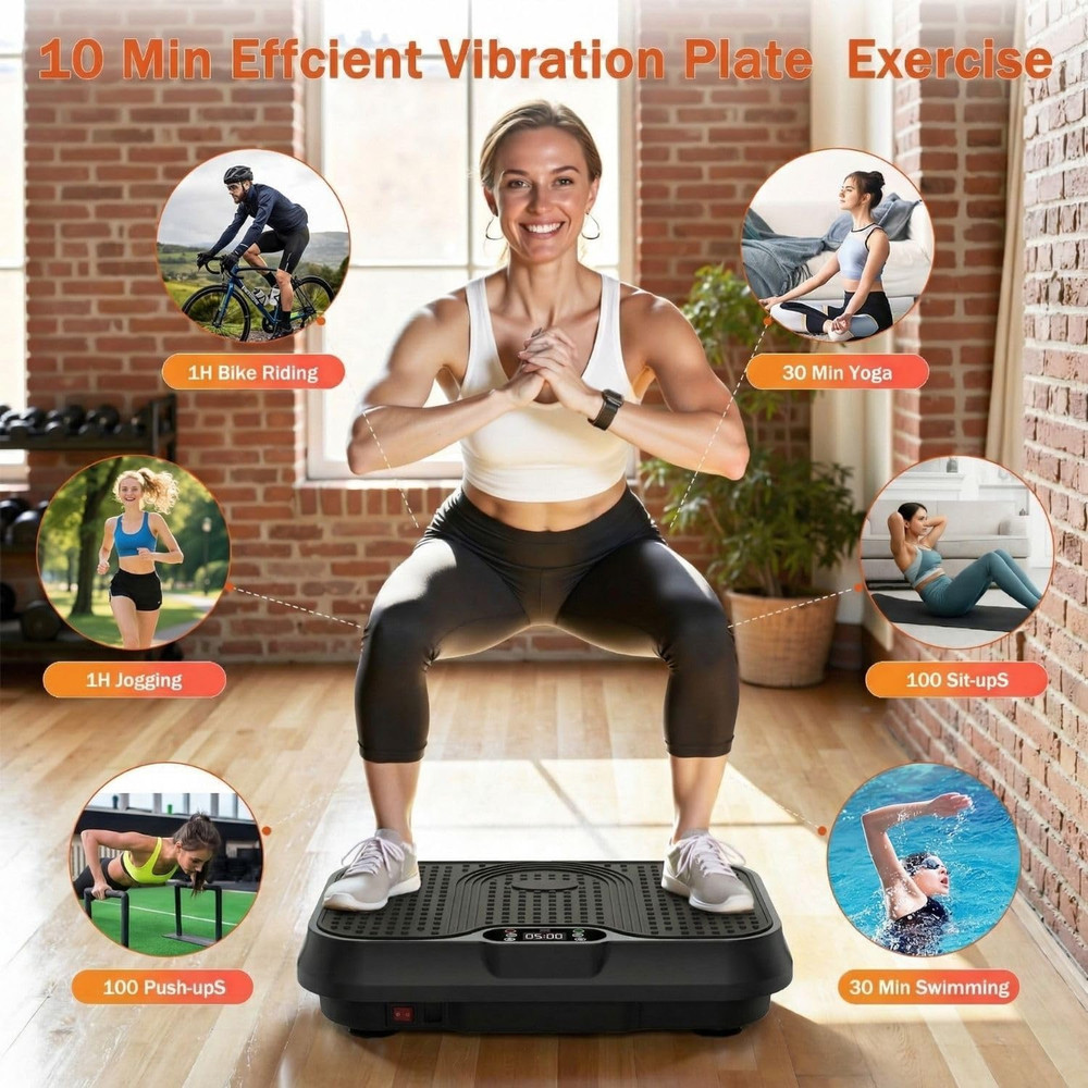 Vibration Plate Exercise Machine, Compact Small Vibration Plate for Lymphatic Dr