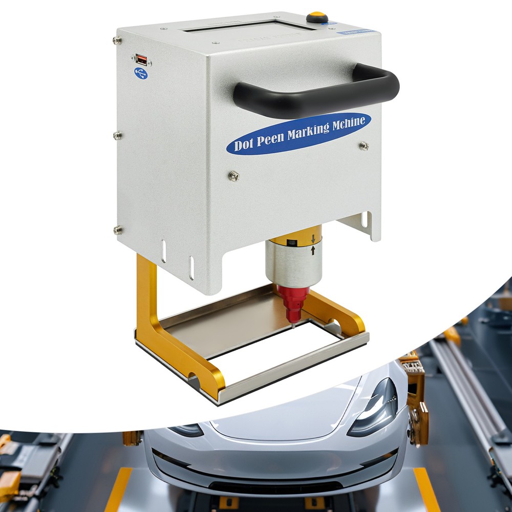Portable Metal VIN Code Engraving Printer Touch Screen Dot Peen Marking Machine