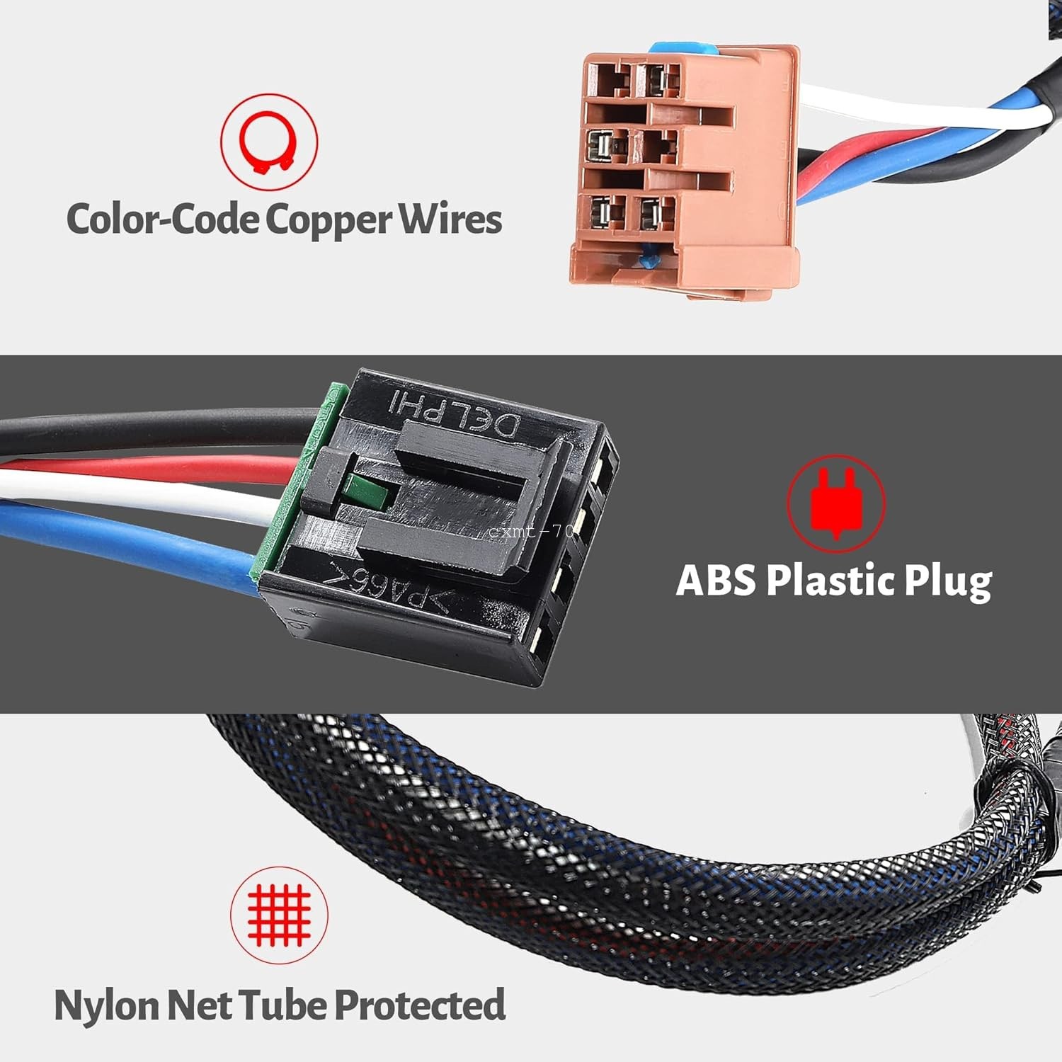 3015-P Brake Harness for 03-06 Chevy GMC Cadillac Fits Tekonsha Reese Draw-Tite