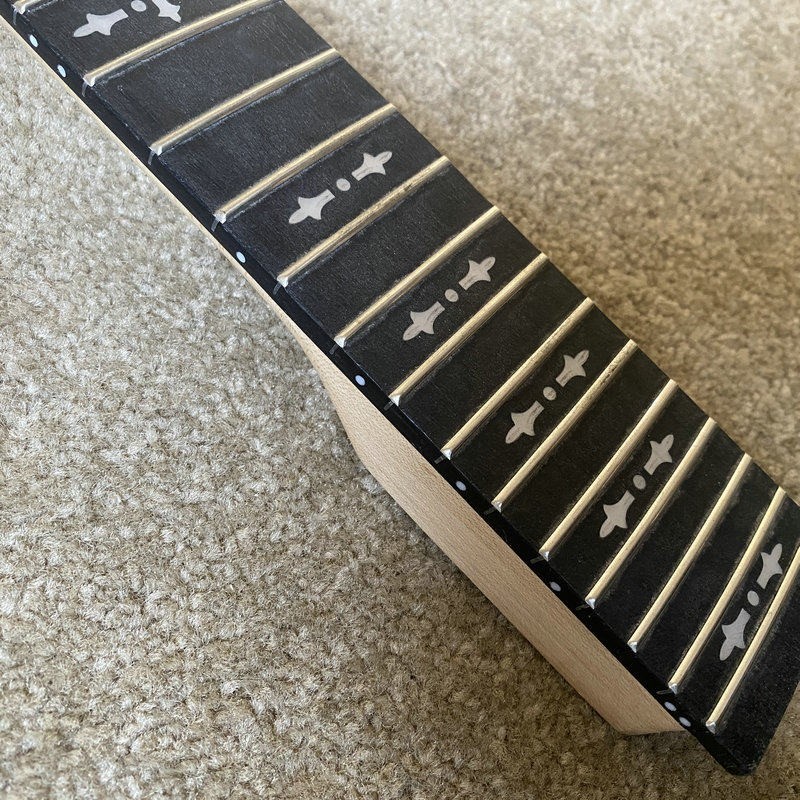 Black Maple Wood Guitar Neck, Rosewood Fretboard 24 Frets