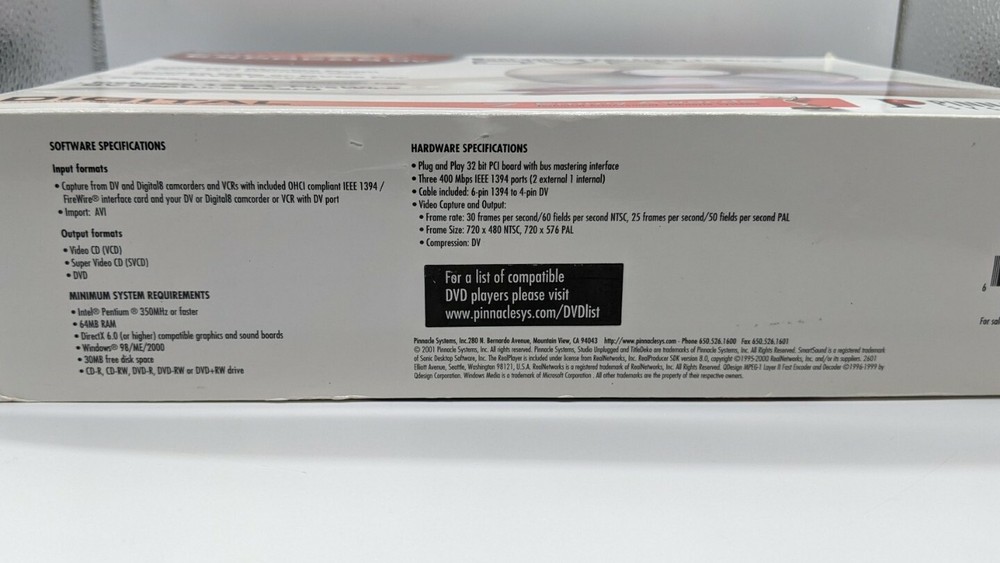Pinnacle Express DV Open Box Sealed Content - Amazing Video Effects