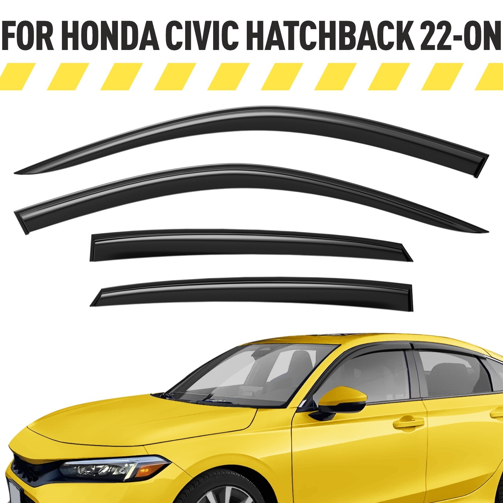 Rain Guards Vent Visors Shade for 2022-2026 Honda Civic Hatchback