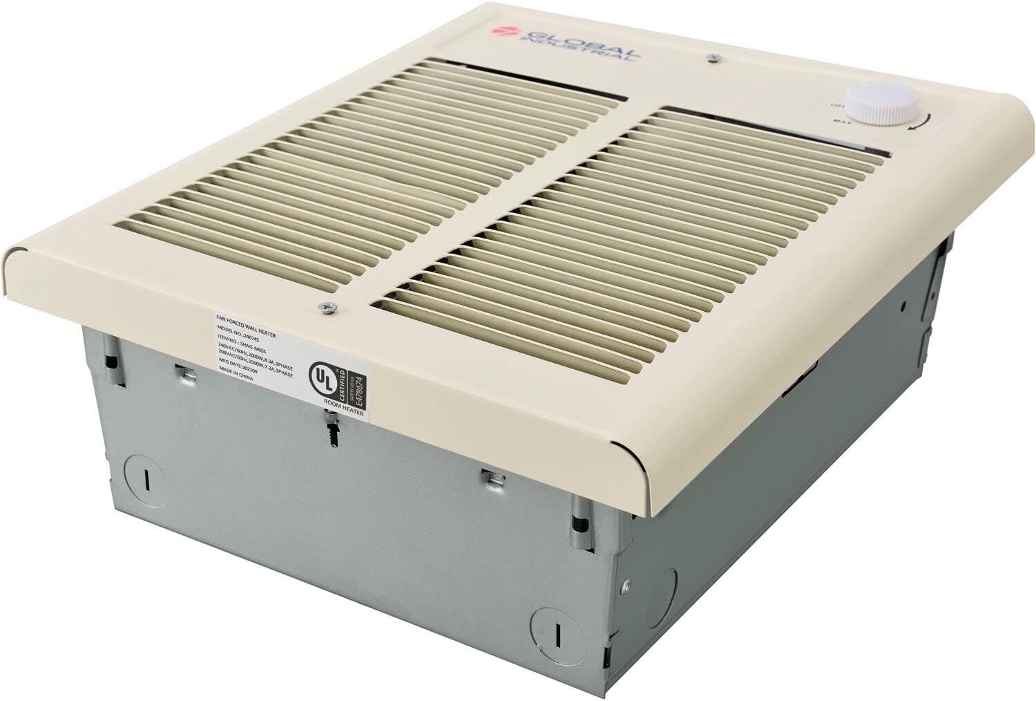 Fan Forced Wall Heater Shaded Pole Motor 1500/2000W 208/240V